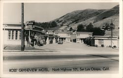 Ross' Grandview Motel, North Highway 101, San Luis Obispo, Calif. Postcard