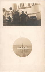 Men Aboard Lieut. Edgar F. Koehler Quartermaster Corps, tugboat Postcard