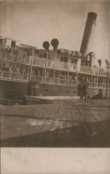 SS "Mascotte" with people on deck Postcard