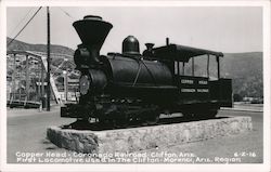 Copper Head - Coronado Railroad - First Locomotive used in the Area Postcard