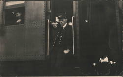 Train conductor Postcard