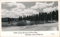 Public Camp Ground at Grout Bay Postcard