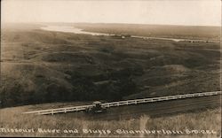 Missouri River and Bluffs Chamberlain, SD Postcard Postcard Postcard