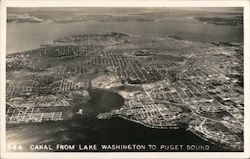 Canal From Lake Washington to Puget Sound Postcard