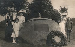 Stone Memorial/Monument - Near Greenfield? Massachusetts Postcard Postcard Postcard