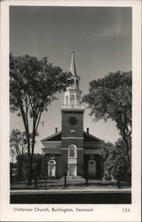 Unitarian Church, Burlington, Vermont Postcard