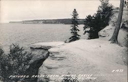 Pictured Rocks from Miners Castle Postcard