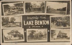 Greetings from Lake Benton Multi View Minnesota Postcard Postcard Postcard