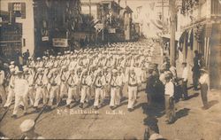 2nd Batallion US Navy Parade Postcard