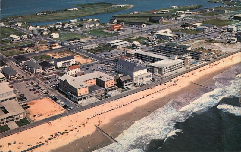 Aerial View of Bathing Beach in the Vicinity of 14th Street Ocean City Maryland