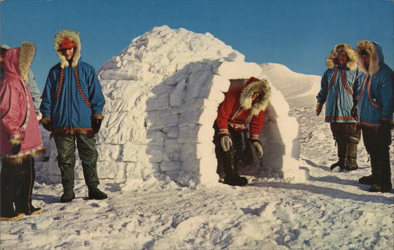 Snow Block Igloo Used by Hunters Alaska