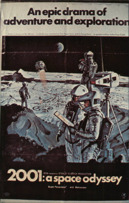 2001: A Space Odyssey Poster Reproduction Movie and Television Advertising