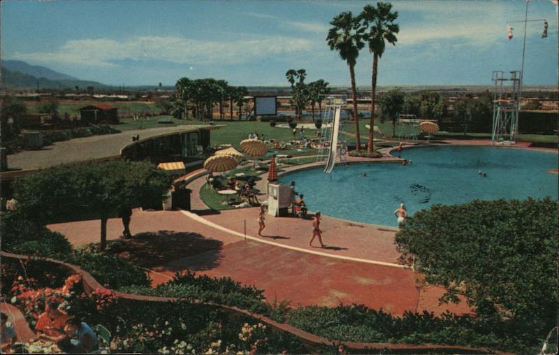 Swimming Pool and Terrace at Shadow Mountain Club Palm Desert California