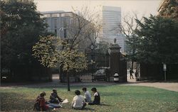 Professor & Students on the Campus Green at Brown University Providence, RI Bernard L. Gordon Postcard Postcard Postcard