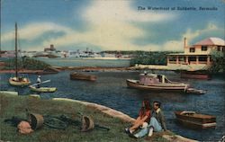 The Waterfront Saltkettle, Bermuda Postcard Postcard Postcard