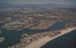 Aerial View of the City Newport Beach, CA Postcard Postcard Postcard