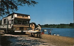 Luxury Camping Postcard