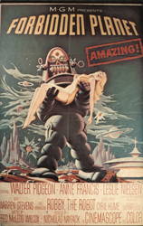 Forbidden Planet, 1956 Movie and Television Advertising Postcard Postcard Postcard