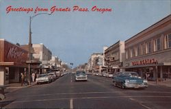 Business District Grants Pass, OR Howard Royle Postcard Postcard Postcard