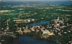 Aerial View of Town Postcard