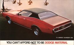 1971 Dodge Charger 500 Cars Postcard Postcard Postcard