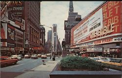 Times Square, New York City N.Y. Showing the New Allied Chemical Tower Building Postcard
