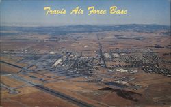 Aerial View of Travis Air Force Base Postcard