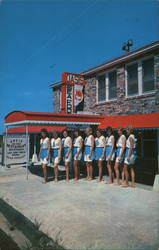 Oasis Seafood waitresses Postcard