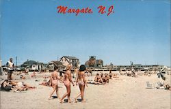 Beach Scene Margate City, NJ Postcard Postcard Postcard