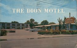 Dion Motel Forecourt Postcard