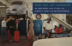 More Than just Lubrication - Chevron garage scene Postcard