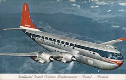 Northwest Airlines Stratocruisers Finest..Largest Postcard