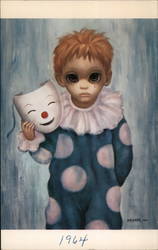 The 1964 Happy Mask and Unhappy Boy Postcard