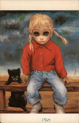 "The Wildcat" by Walter Keane Postcard