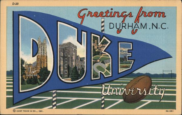 Greetings from Durham North Carolina