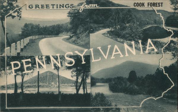 Greetings from Cook Forest Pennsylvania