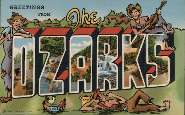 Greetings from Ozarks Large Letter