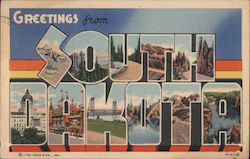 Greetings from South Dakota Postcard
