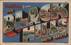 Greetings from Black Hills South Dakota Postcard Postcard Postcard