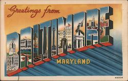 Greetings from Baltimore Postcard