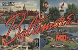 Greetings from Baltimore Postcard