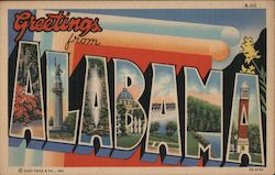 Greetings from Alabama Postcard