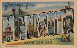Greetings from Minnesota Postcard