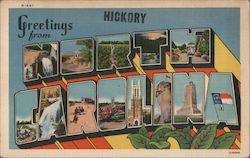 Greetings from Hickory Postcard