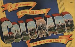 Greetings from Colorado Postcard
