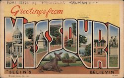 Greetings from Missouri Postcard