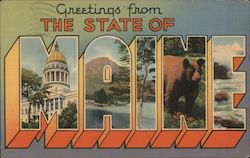 Greetings from Maine Postcard
