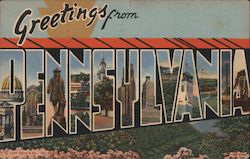 Greetings from Pennsylvania Postcard Postcard Postcard