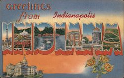 Greetings from Indianapolis Postcard Postcard Postcard