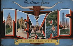Greetings from Texas Postcard Postcard Postcard